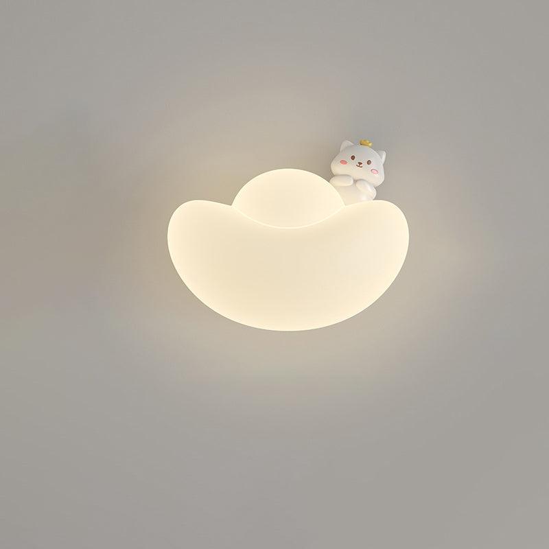 Contemporary Creative Kids Iron PE Gold Bullion Animal Wealthy God LED Wall Sconce Lamp For Bedside