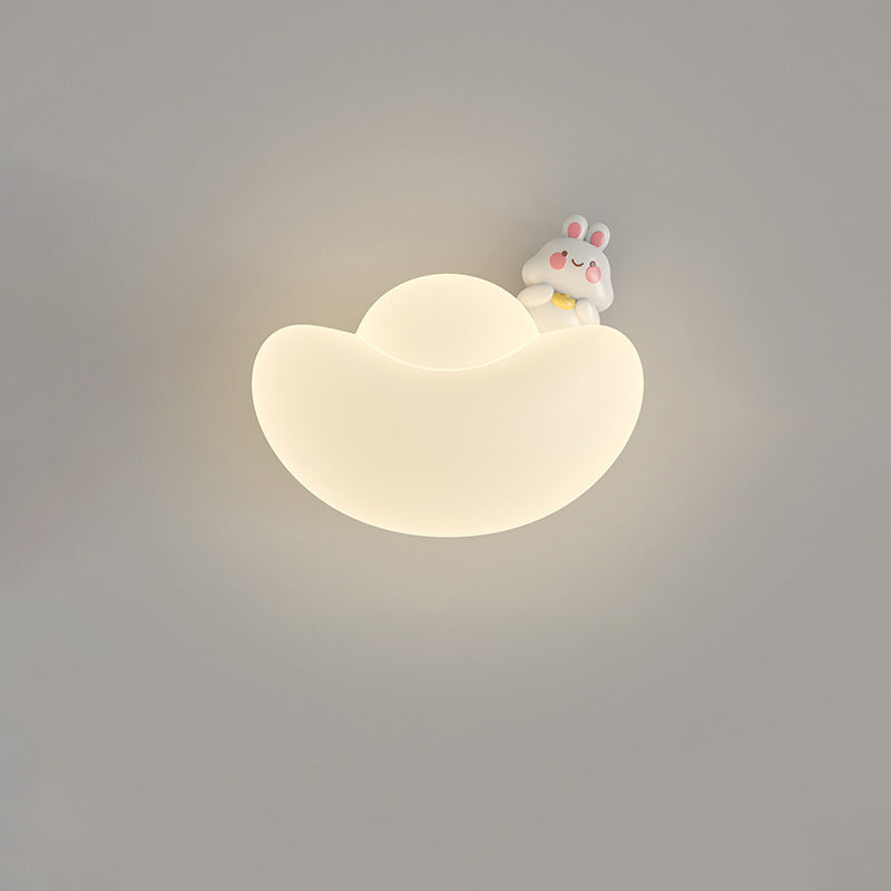 Contemporary Creative Kids Iron PE Gold Bullion Animal Wealthy God LED Wall Sconce Lamp For Bedside