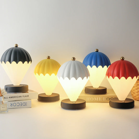 Contemporary Scandinavian Rechargeable Iron Acrylic Balloon LED Table Lamp Night Light For Bedroom