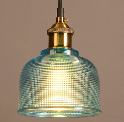 Contemporary Retro Metal Glass Frosted Dome Cap 1-Light Pendant Light For Dining Room