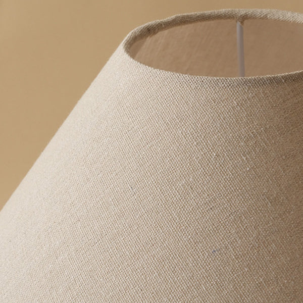 Traditional Vintage Handmade Ceramic Fabric Conic Pot 1-Light Table Lamp For Bedside