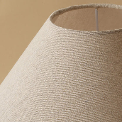 Traditional Vintage Handmade Ceramic Fabric Conic Pot 1-Light Table Lamp For Bedside