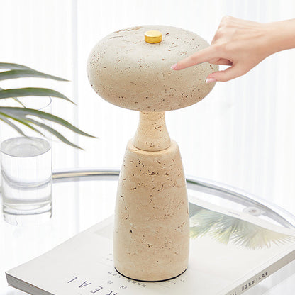 Traditional Japanese Rechargeable Marble Pattern Acrylic Column LED Table Lamp For Bedside