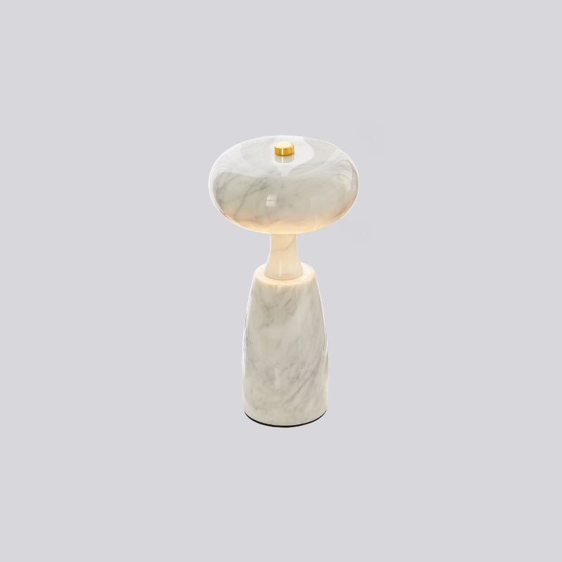 Traditional Japanese Rechargeable Marble Pattern Acrylic Column LED Table Lamp For Bedside
