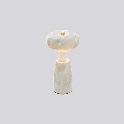 Traditional Japanese Rechargeable Marble Pattern Acrylic Column LED Table Lamp For Bedside