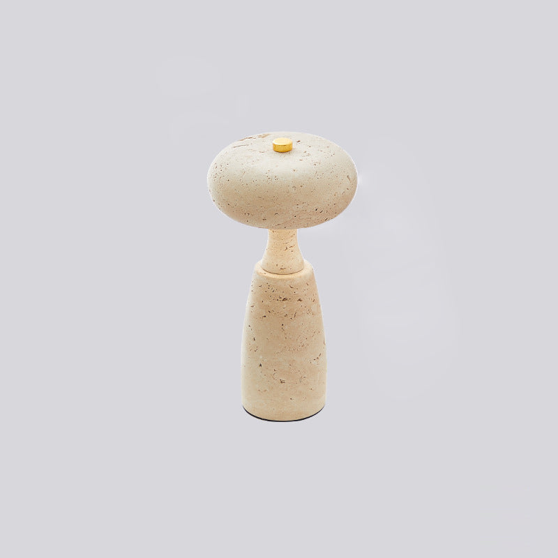 Traditional Japanese Rechargeable Marble Pattern Acrylic Column LED Table Lamp For Bedside