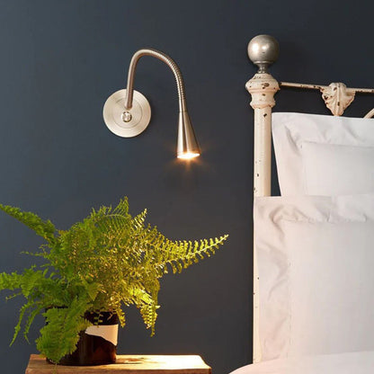 Modern Mid-century Aluminum Metal Hose Adjustable Reading LED Wall Sconce Lamp For Bedside