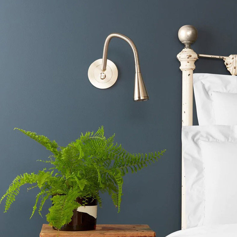 Modern Mid-century Aluminum Metal Hose Adjustable Reading LED Wall Sconce Lamp For Bedside