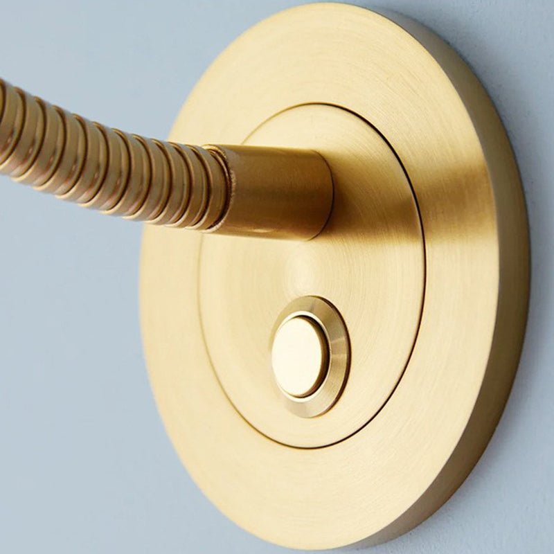 Modern Mid-century Aluminum Metal Hose Adjustable Reading LED Wall Sconce Lamp For Bedside