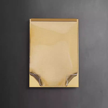Contemporary Creative Stainless Steel Acrylic Rectangular Book-like Folded LED Wall Sconce Lamp For Hallway