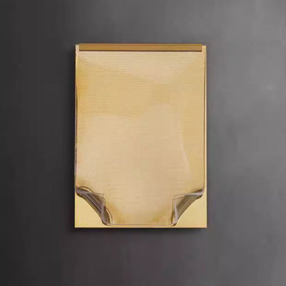 Contemporary Creative Stainless Steel Acrylic Rectangular Book-like Folded LED Wall Sconce Lamp For Hallway
