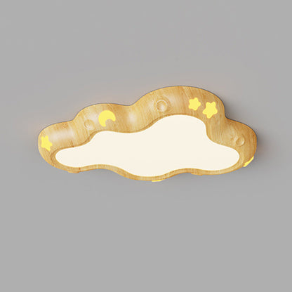 Contemporary Scandinavian Kids Cloud Iron Acrylic LED Flush Mount Ceiling Light For Bedroom