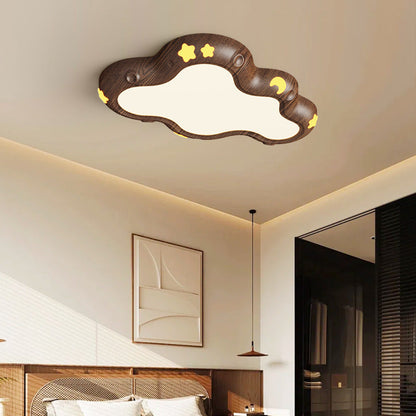 Contemporary Scandinavian Kids Cloud Iron Acrylic LED Flush Mount Ceiling Light For Bedroom
