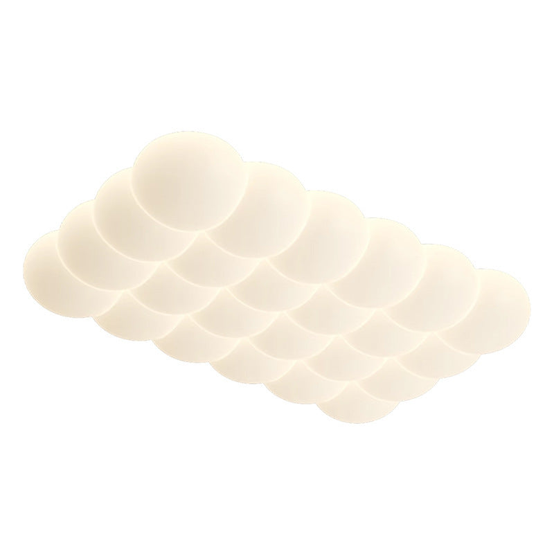 Modern Simplicity Iron PE Bubble Cloud Round Square Rectangular LED Flush Mount Ceiling Light For Bedroom