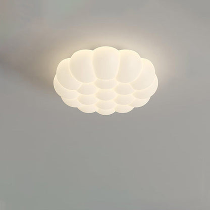 Modern Simplicity Iron PE Bubble Cloud Round Square Rectangular LED Flush Mount Ceiling Light For Bedroom