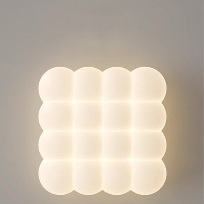 Modern Simplicity Iron PE Bubble Cloud Round Square Rectangular LED Flush Mount Ceiling Light For Bedroom