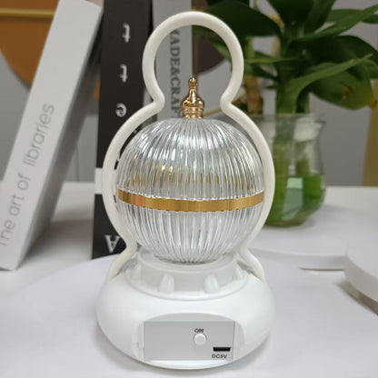 Contemporary Creative Rechargeable Bluetooth Audio Aluminum ABS PS Ball Gourd LED Table Lamp Night Light For Bedside