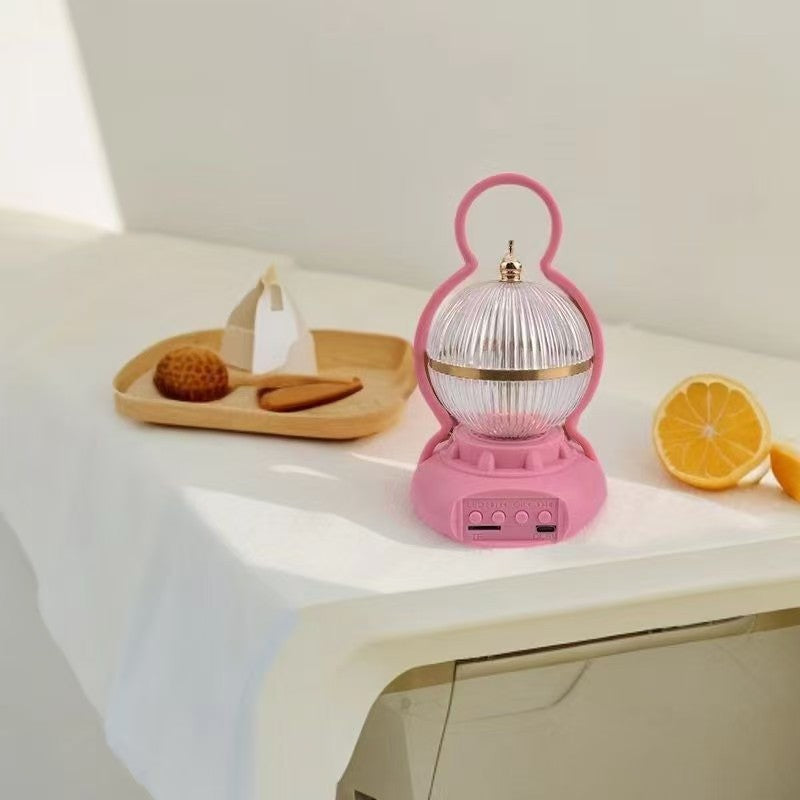 Contemporary Creative Rechargeable Bluetooth Audio Aluminum ABS PS Ball Gourd LED Table Lamp Night Light For Bedside
