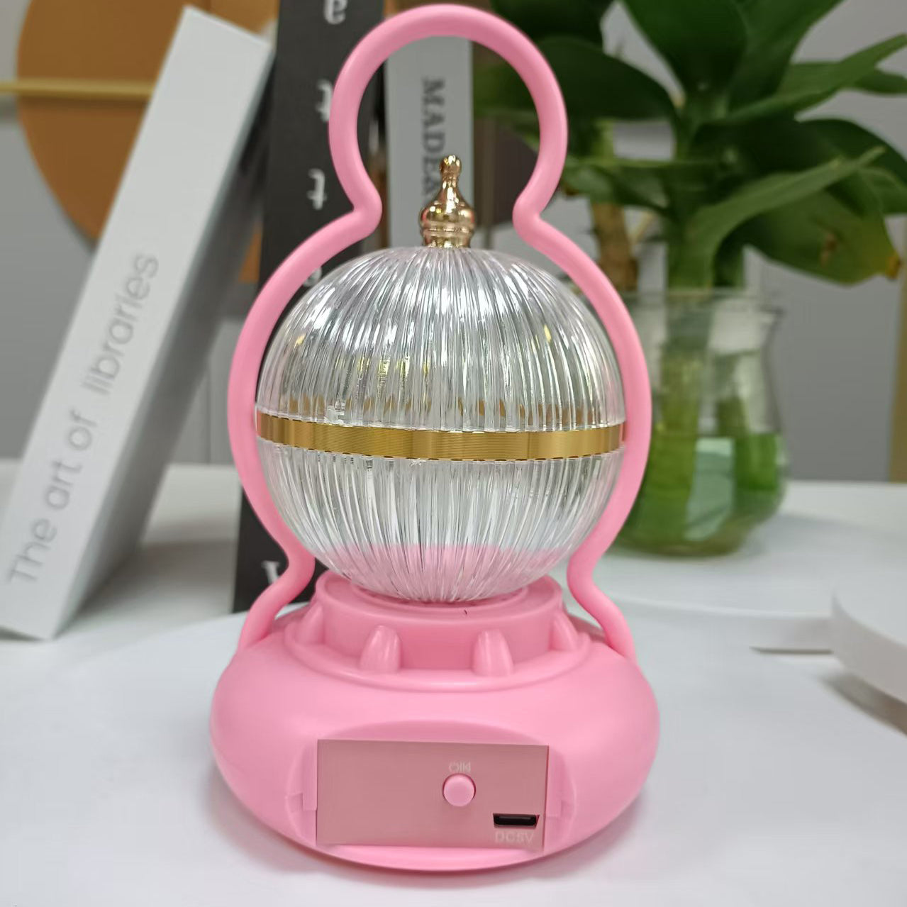 Contemporary Creative Rechargeable Bluetooth Audio Aluminum ABS PS Ball Gourd LED Table Lamp Night Light For Bedside