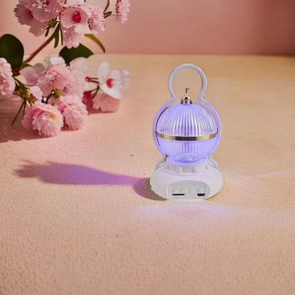 Contemporary Creative Rechargeable Bluetooth Audio Aluminum ABS PS Ball Gourd LED Table Lamp Night Light For Bedside