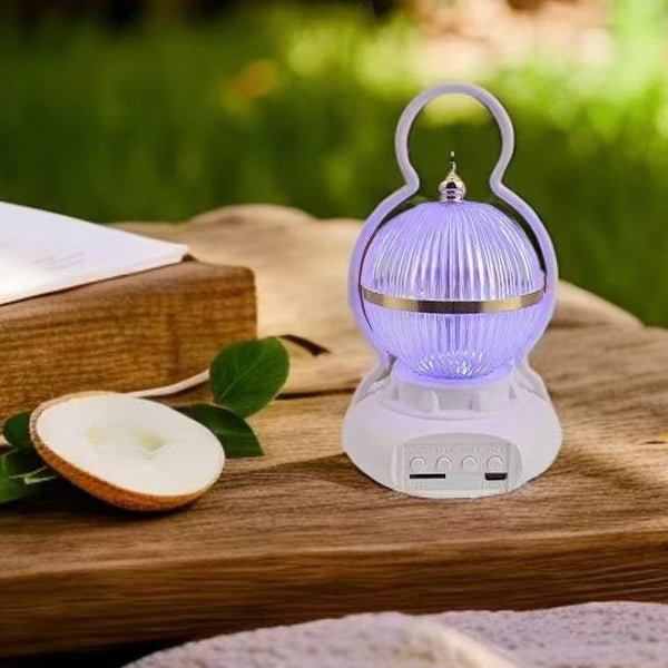 Contemporary Creative Rechargeable Bluetooth Audio Aluminum ABS PS Ball Gourd LED Table Lamp Night Light For Bedside