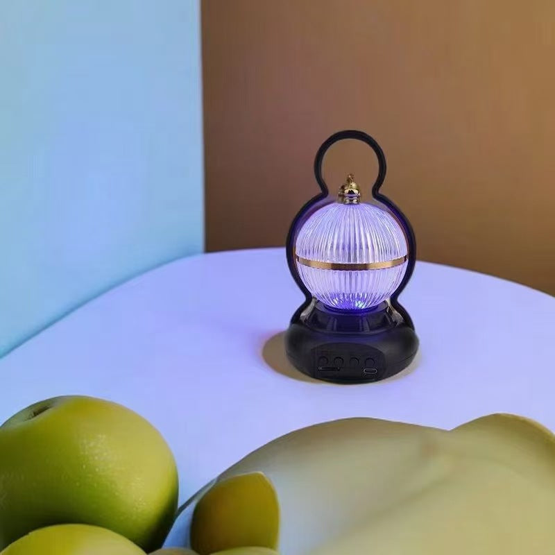 Contemporary Creative Rechargeable Bluetooth Audio Aluminum ABS PS Ball Gourd LED Table Lamp Night Light For Bedside