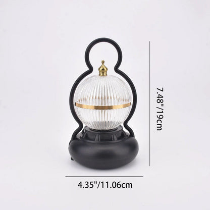 Contemporary Creative Rechargeable Bluetooth Audio Aluminum ABS PS Ball Gourd LED Table Lamp Night Light For Bedside