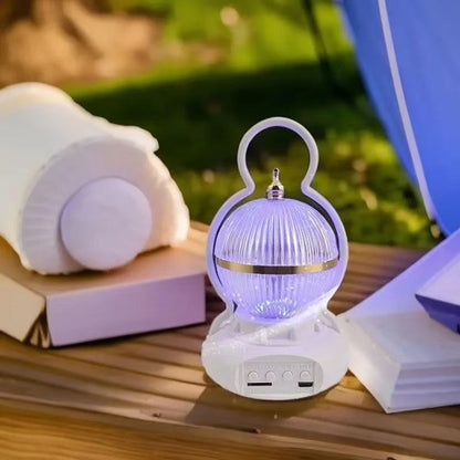 Contemporary Creative Rechargeable Bluetooth Audio Aluminum ABS PS Ball Gourd LED Table Lamp Night Light For Bedside