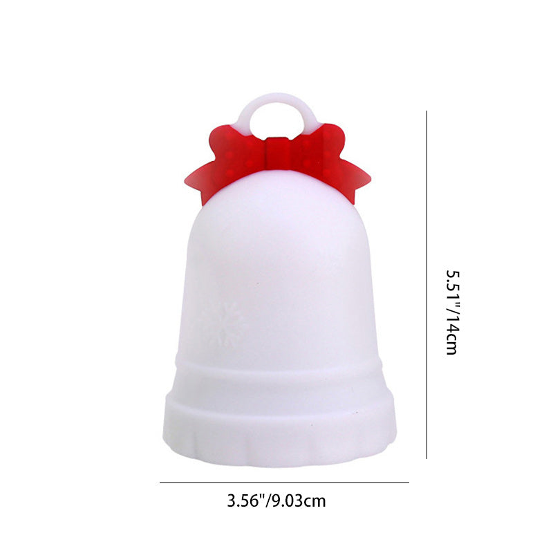 Contemporary Creative Rechargeable Battery ABS Silica Bell Snow Decoration LED Table Lamp Night Light For Bedside