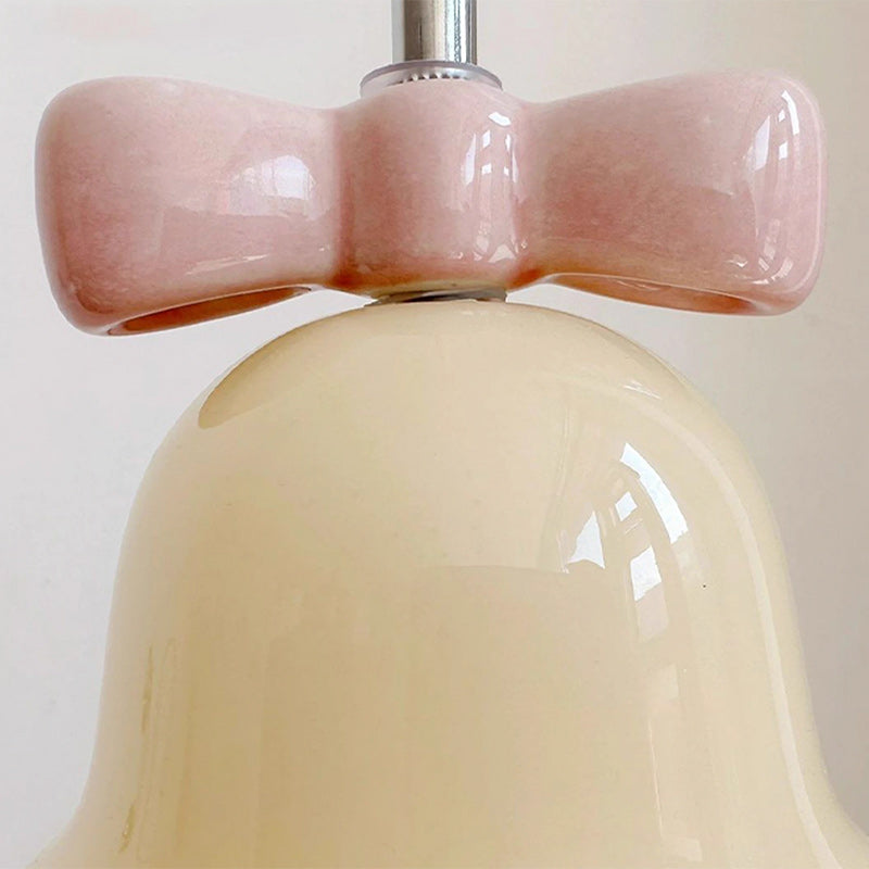 Traditional French Iron Ceramic Glass Gourd Pear Bow Tie Hanging 1-Light Wall Sconce Lamp For Bedside