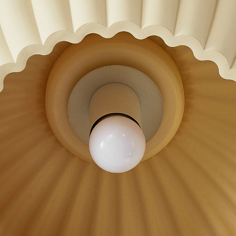 Traditional French Resin Bowl Striped 1-Light Flush Mount Ceiling Light For Hallway