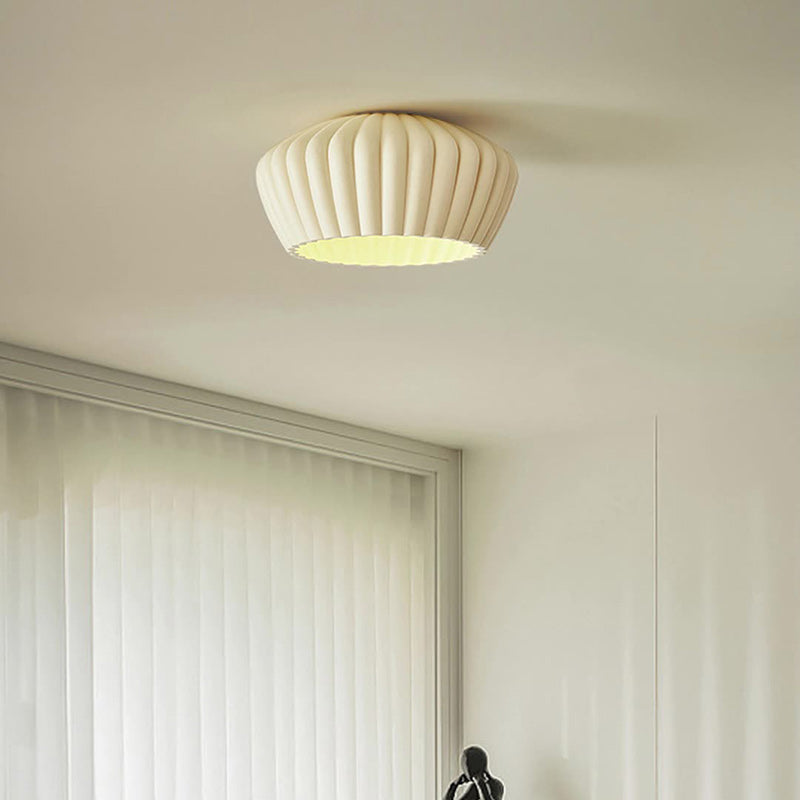 Traditional French Resin Bowl Striped 1-Light Flush Mount Ceiling Light For Hallway