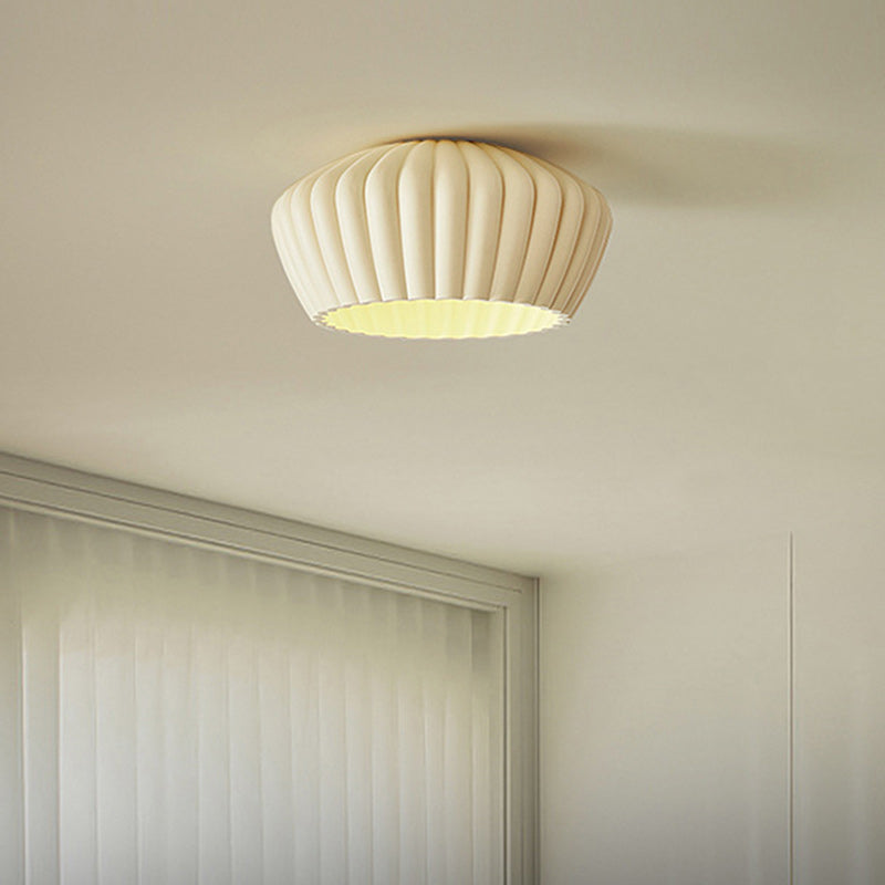 Traditional French Resin Bowl Striped 1-Light Flush Mount Ceiling Light For Hallway