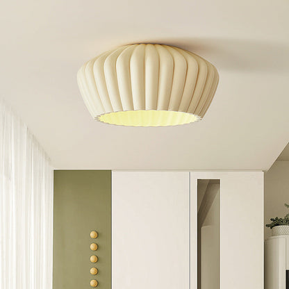 Traditional French Resin Bowl Striped 1-Light Flush Mount Ceiling Light For Hallway