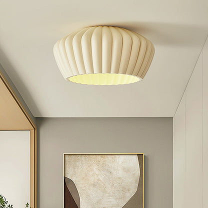 Traditional French Resin Bowl Striped 1-Light Flush Mount Ceiling Light For Hallway