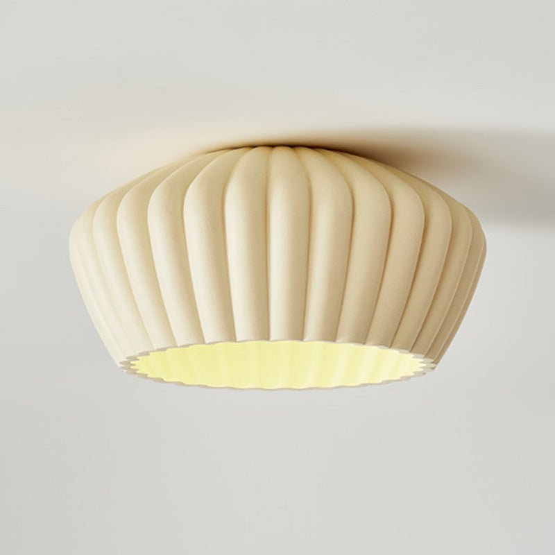 Traditional French Resin Bowl Striped 1-Light Flush Mount Ceiling Light For Hallway