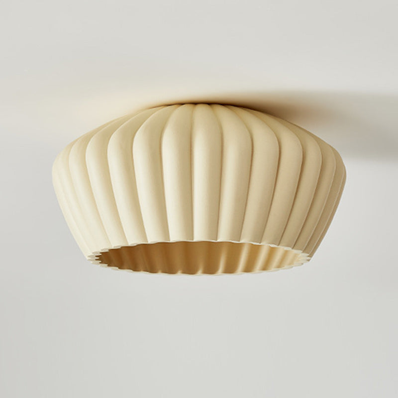 Traditional French Resin Bowl Striped 1-Light Flush Mount Ceiling Light For Hallway