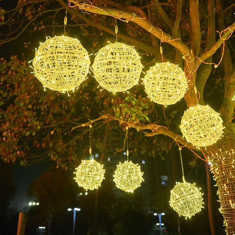 Modern Art Deco Waterproof PVC Hanging Ball Decoration LED Outdoor Pendant Light Outdoor Light For Garden