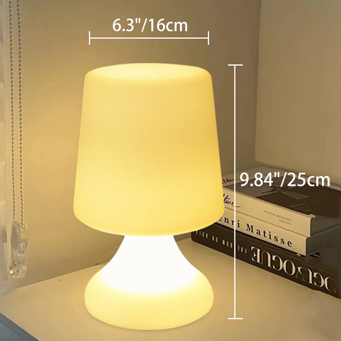 Contemporary Creative Rechargeable PE Wine Cup LED Table Lamp Night Light For Dining Room