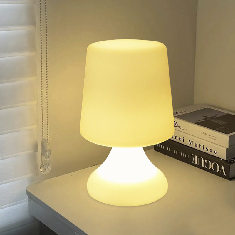 Contemporary Creative Rechargeable PE Wine Cup LED Table Lamp Night Light For Dining Room