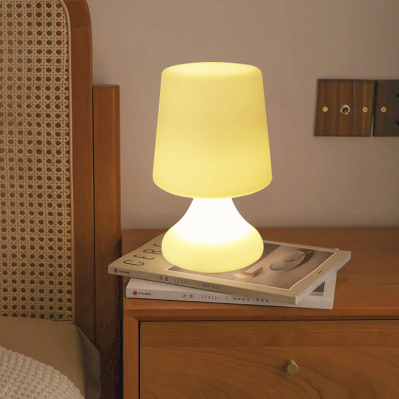Contemporary Creative Rechargeable PE Wine Cup LED Table Lamp Night Light For Dining Room