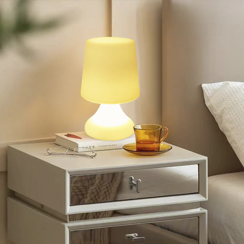 Contemporary Creative Rechargeable PE Wine Cup LED Table Lamp Night Light For Dining Room