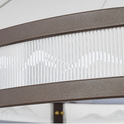 الثريات LED التقليدية الصينية المصنوعة من الحديد الأكريليكي والفولاذ المقاوم للصدأ والمطلية بالمينا المستديرة لغرفة المعيشة 