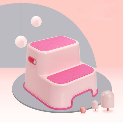 Contemporary Creative Kids TPE PP Rectangular Letter Portable Footstool 2-Tier For Bathroom