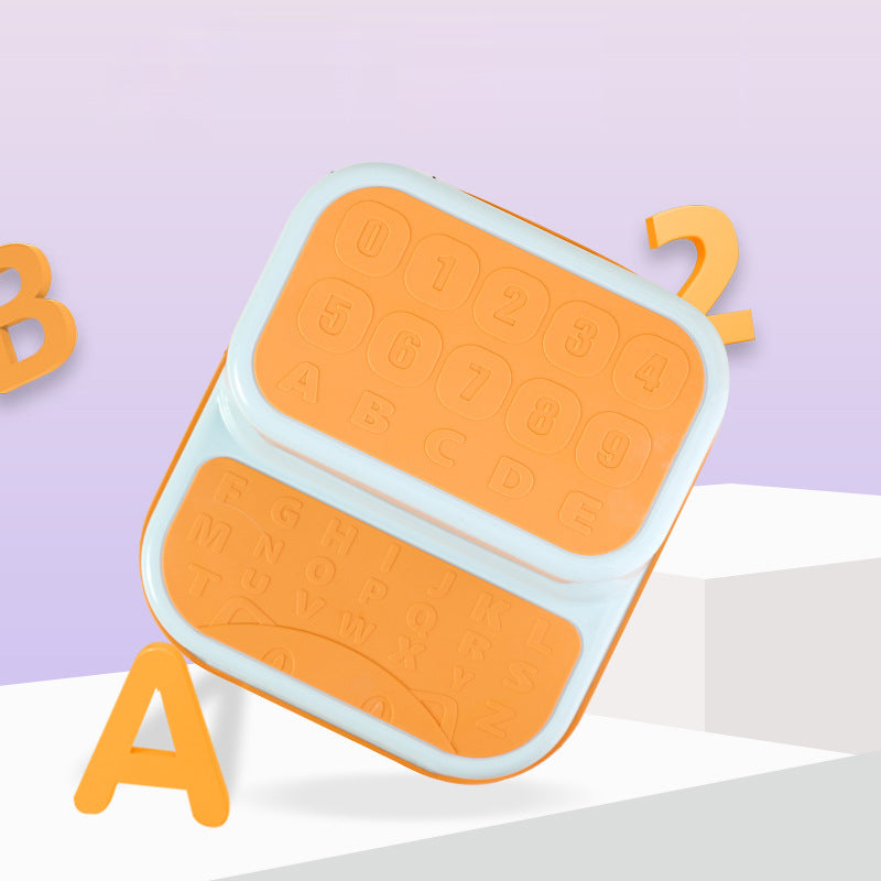 Contemporary Creative Kids TPE PP Rectangular Letter Portable Footstool 2-Tier For Bathroom