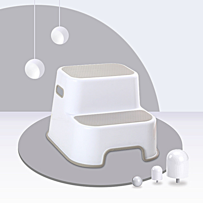 Contemporary Creative Kids TPE PP Rectangular Letter Portable Footstool 2-Tier For Bathroom