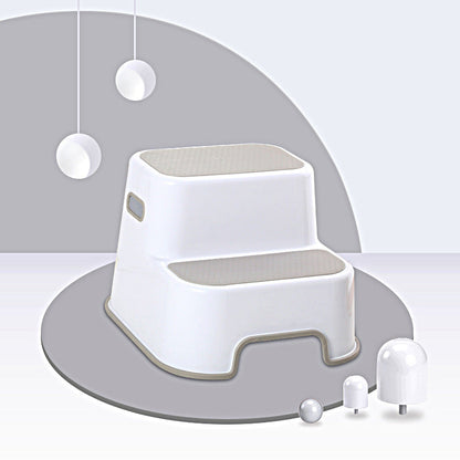 Contemporary Creative Kids TPE PP Rectangular Letter Portable Footstool 2-Tier For Bathroom