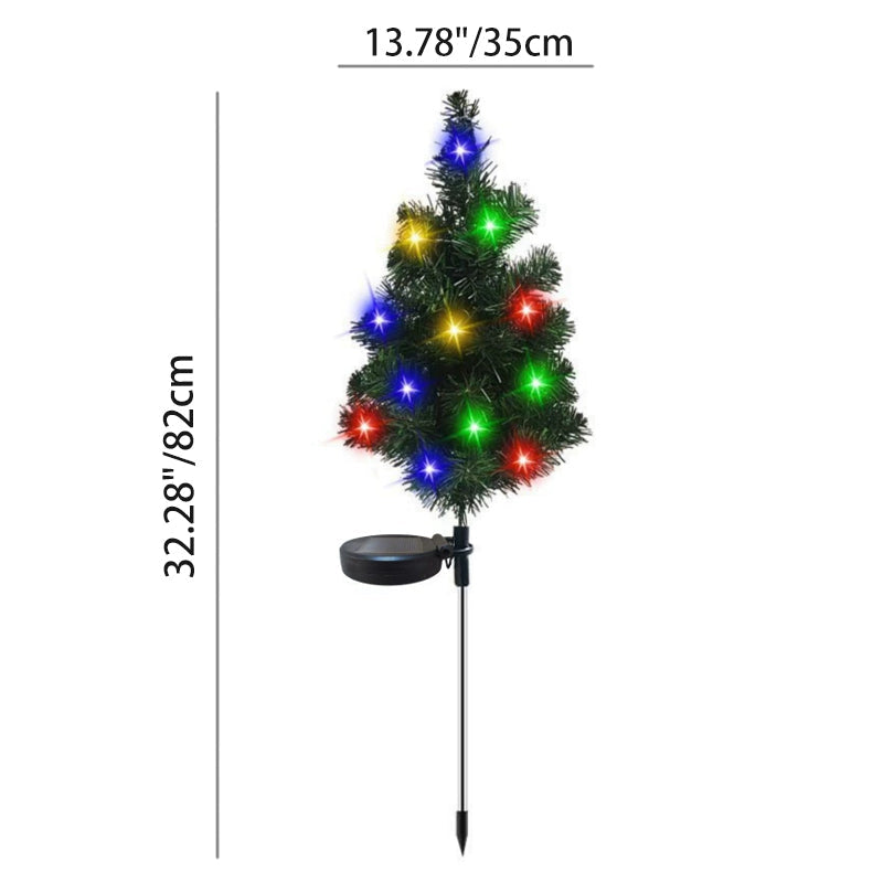Contemporary Creative Solar Waterproof Christmas Tree Decoration Iron Wire Plush Stainless Steel LED Outdoor Light Landscape Lighting For Garden