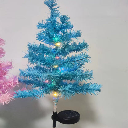 Contemporary Creative Solar Waterproof Christmas Tree Decoration Iron Wire Plush Stainless Steel LED Outdoor Light Landscape Lighting For Garden