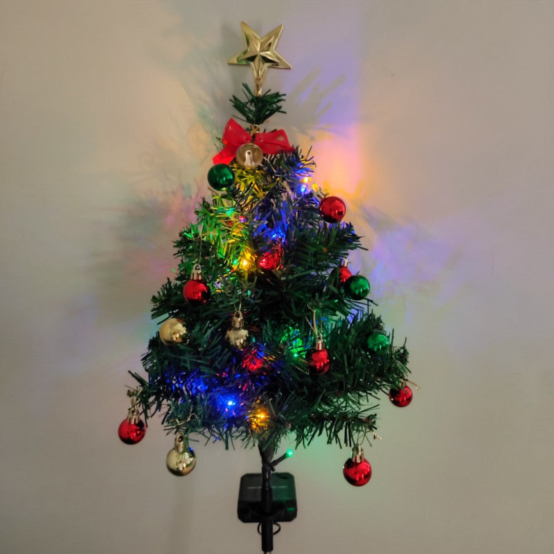 Contemporary Creative Solar Waterproof Christmas Tree Decoration Iron Wire Plush Stainless Steel LED Outdoor Light Landscape Lighting For Garden